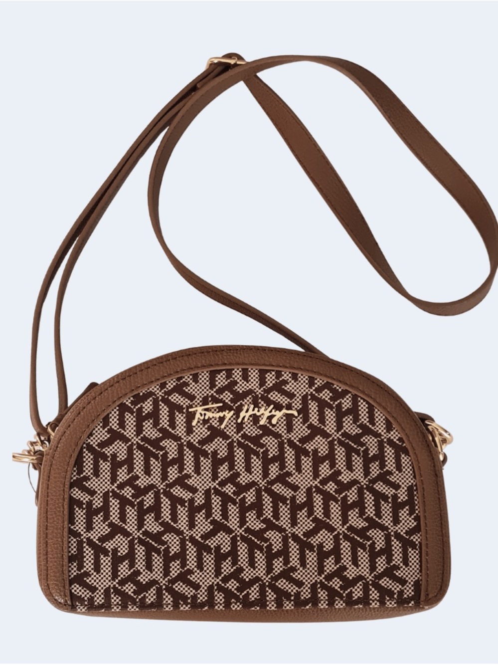 Tommy Hilfiger Brown Signature Monogram Crossbody